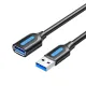 Дата кабель USB 3.2 AM/AF 2.0m 10Gbps PVC black Vention (CBOBH)