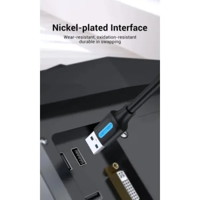Дата кабель USB 3.0 AM/AM 1.5m PVC black Vention (CONBG)