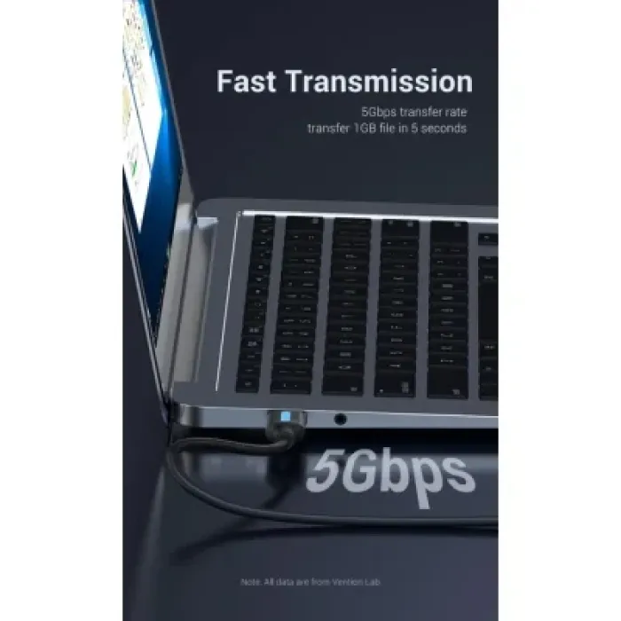 Дата кабель USB 3.0 AM/AM 1.5m PVC black Vention (CONBG)
