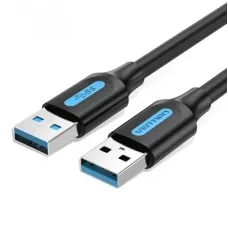 Дата кабель USB 3.0 AM/AM 1.5m PVC black Vention (CONBG)