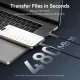 Дата кабель USB-C to USB-C 1.2m 5A nylon braided black Vention (CTYBAV)