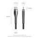 Дата кабель USB-C to USB-C 1.2m 5A nylon braided black Vention (CTYBAV)