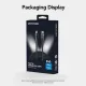 Дата кабель USB-C to USB-C 1.2m 5A nylon braided black Vention (CTYBAV)