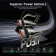 Дата кабель USB-C to USB-C 1.2m 5A nylon braided black Vention (CTYBAV)