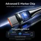 Дата кабель USB-C to USB-C 1.2m 5A nylon braided black Vention (CTYBAV)