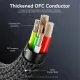 Дата кабель USB-C to USB-C 1.2m 5A nylon braided black Vention (CTYBAV)