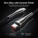 Дата кабель USB-C to USB-C 1.2m 5A nylon braided black Vention (CTYBAV)