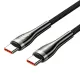 Дата кабель USB-C to USB-C 1.2m 5A nylon braided black Vention (CTYBAV)