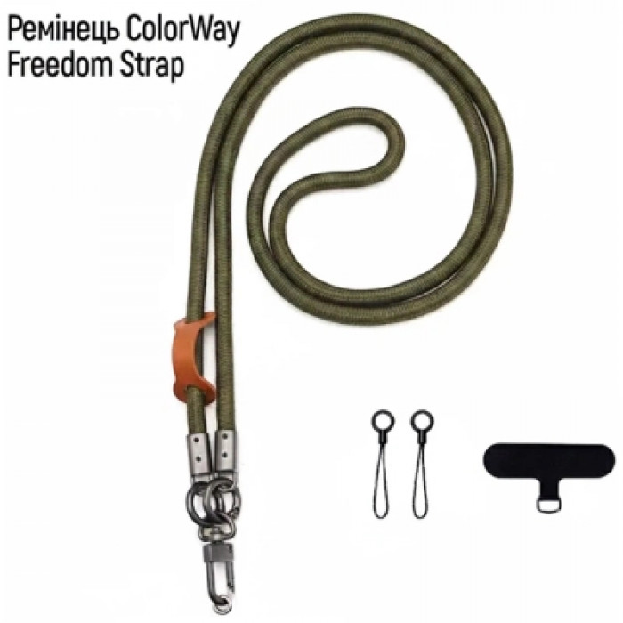 Ремінець для смартфону ColorWay Freedom Strap, green (CW-SCFS-GN)
