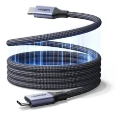 Дата кабель USB-C to USB-C 1.0m 240W 480Mbps braided black Ugreen (85973)