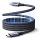 Дата кабель USB-C to USB-C 1.0m 240W 480Mbps braided black Ugreen (85973)