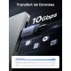 Дата кабель USB-C to USB-C 2.0m 240W 10Gbps braided black Ugreen (95619)