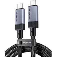 Дата кабель USB-C to USB-C 2.0m 240W 10Gbps braided black Ugreen (95619)