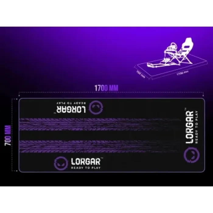 Килимок під крісло Lorgar RX1FM Black/Рurple (LRG-RX1FM)