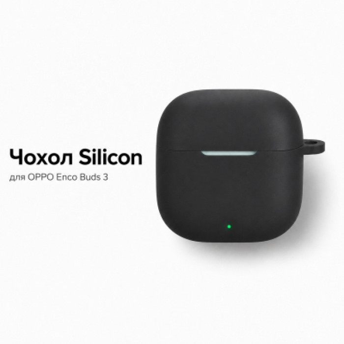 Чохол для навушників BeCover Silicon для OPPO Enco Buds 3 Black (715908)