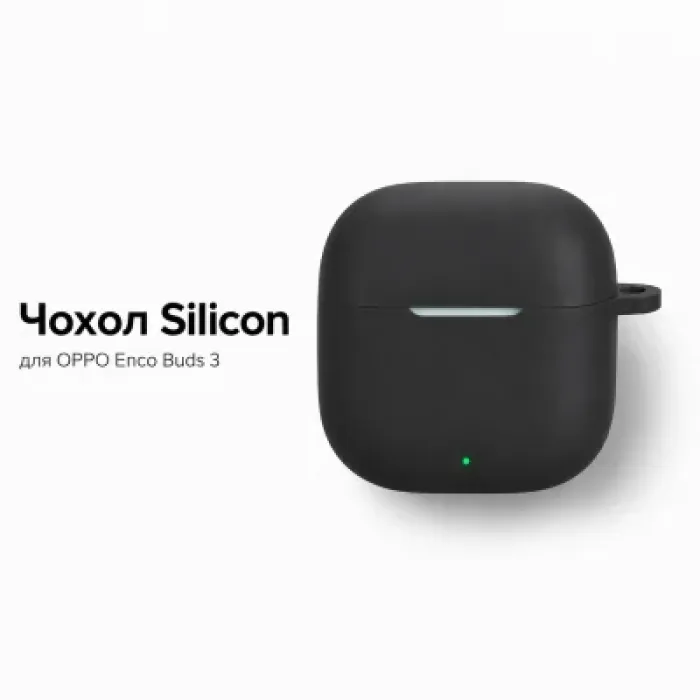 Чохол для навушників BeCover Silicon для OPPO Enco Buds 3 Black (715908)