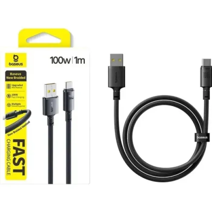 Дата кабель USB 2.0 AM to USB-C 1.0m 100W/7.5W black Baseus (E0426W01)
