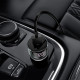 Зарядний пристрій HOCO 1xUSB-C PD20W + 1xUSB QC3.0 car adapter Z42 black (6931474742544)