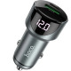 Зарядний пристрій HOCO 1xUSB-C PD20W + 1xUSB QC3.0 car adapter Z42 gray (6931474742551)