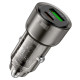 Зарядний пристрій HOCO 1xUSB-C PD38W + 1xUSB car adapter transparent Z52 black (6942007601740)