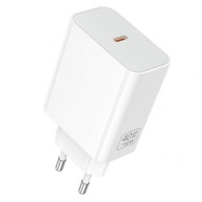 Зарядний пристрій BOROFONE BA109A USB-C PD40W white (6941991126888)