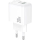Зарядний пристрій BOROFONE BAS44A 1xUSB-C PD20W + 1xUSB QC3.0 white (6941991113840)