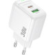 Зарядний пристрій BOROFONE BAS45A 1xUSB-C PD30W + 1xUSB QC3.0 white (6941991113871)