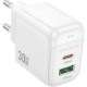 Зарядний пристрій BOROFONE BAS45A 1xUSB-C PD30W + 1xUSB QC3.0 white (6941991113871)