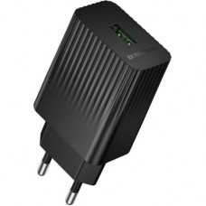 Зарядний пристрій BOROFONE BAS72A USB QC3.0 18W black (6941991122637)