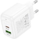 Зарядний пристрій HOCO CS55A 1xUSB-C PD30W + 1xUSB QC3.0 white (6942007631549)
