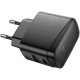 Зарядний пристрій HOCO CS61A 1xUSB-C PD30W + 1xUSB QC3.0 black (6942007638425)