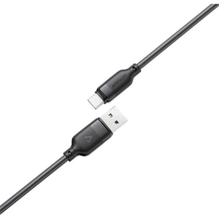 Дата кабель USB 2.0 AM to USB-C 1.2m 3A TPE black Acefast (6974316283812)