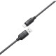 Дата кабель USB 2.0 AM to USB-C 1.2m 3A TPE black Acefast (6974316283812)