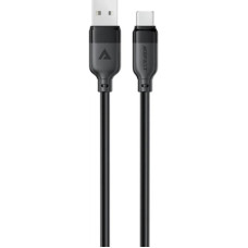 Дата кабель USB 2.0 AM to USB-C 1.2m 3A TPE black Acefast (6974316283812)