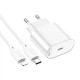 Зарядний пристрій HOCO C109A USB-C PD20W + cable USB-C to Lightning white (6942007656665)