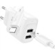 Зарядний пристрій HOCO C141A 2xUSB + cable USB to Lightning white (6942007627870)