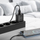 Зарядний пристрій HOCO C141A 2xUSB + cable USB to USB-C black (6942007627900)