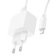 Зарядний пристрій HOCO CS11A USB + cable USB to Lightning white (6942007603577)