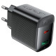 Зарядний пристрій Acefast A106 1xUSB-C PD45W + 1xUSB QC3.0 GaN black (6974316284031)