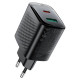 Зарядний пристрій Acefast A106 1xUSB-C PD45W + 1xUSB QC3.0 GaN black (6974316284031)