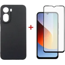 Чохол до мобільного телефона Dengos Carbon Cover + Glass Xiaomi Redmi A7 Pro Black (DG-KM-202)