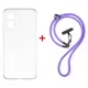 Чохол до мобільного телефона Dengos Case + Cross-body Strap Motorola G06/G06 Power Clear+Purple (DG-KM-CCRB-30)