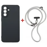 Чохол до мобільного телефона Dengos Case + Cross-body Strap Samsung Galaxy A57 Black+Grey (DG-KM-CCRB-09)