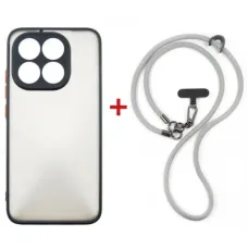 Чохол до мобільного телефона Dengos Case + Cross-body Strap Xiaomi 15T Black+Grey (DG-KM-CCRB-55)