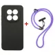 Чохол до мобільного телефона Dengos Case + Cross-body Strap Xiaomi Redmi Note 15 Pro 4G Black+Purple (DG-KM-CCRB-38)