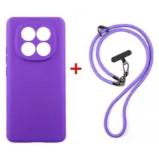 Чохол до мобільного телефона Dengos Case + Cross-body Strap Xiaomi Redmi Note 15 Purple+Purple (DG-KM-CCRB-36)