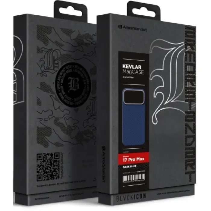 Чохол до мобільного телефона Armorstandart BlackIcon Kevlar MagCase Apple iPhone 17 Pro Max Dark Blue (ARM91401)