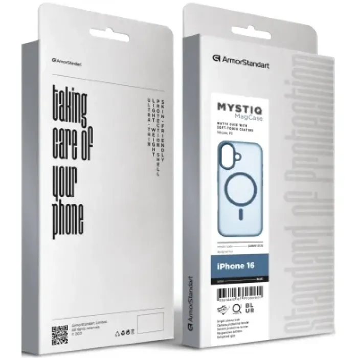 Чохол до мобільного телефона Armorstandart Mystiq MagCase Apple iPhone 16 Blue (ARM91573)