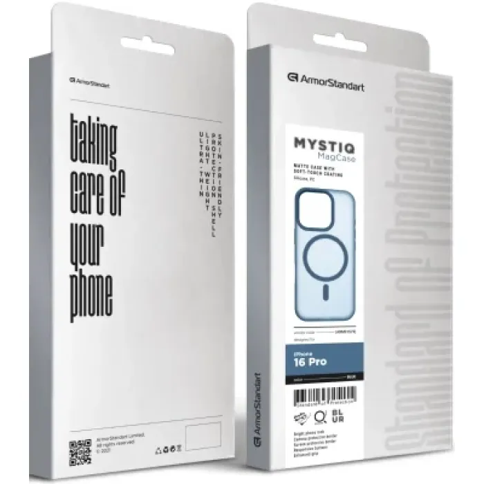 Чохол до мобільного телефона Armorstandart Mystiq MagCase Apple iPhone 16 Pro Blue (ARM91579)