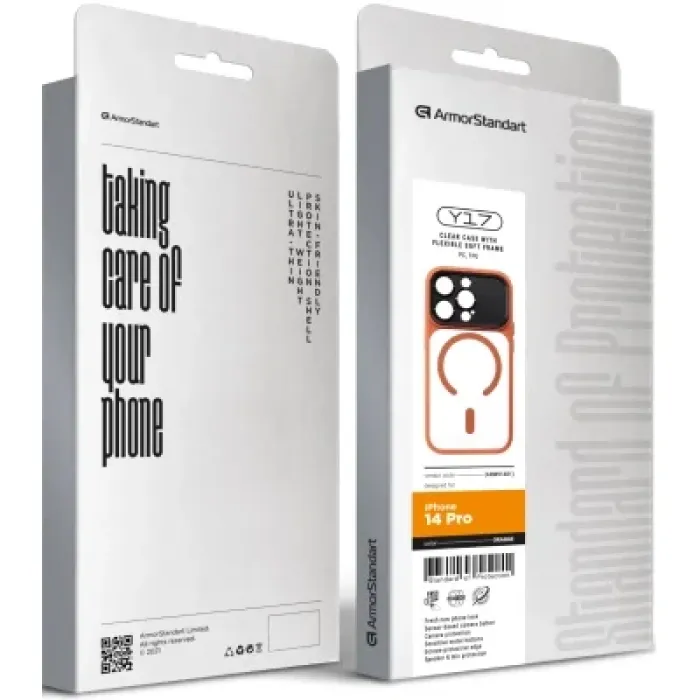Чохол до мобільного телефона Armorstandart Y17 MagCase Apple iPhone 14 Pro Orange (ARM91481)